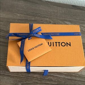 Louis Vuitton Signature Orange Box with Blue Pull